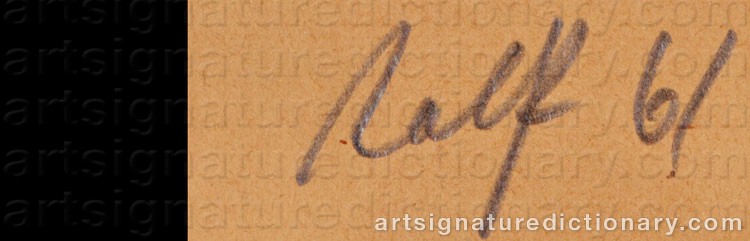 Signature by Alberech Ralf Winckler ‘A. R.’ PENCK