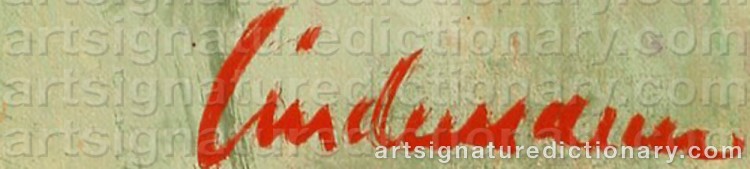 Authentic signature by Kai LINDEMANN on artwork