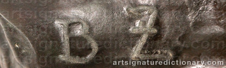 Authentic signature by Bruno ZACH on Sculpture artwork