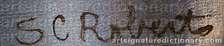 Authentic signature by Stephen Cornelius ROBERTS on Painting/Watercolour artwork