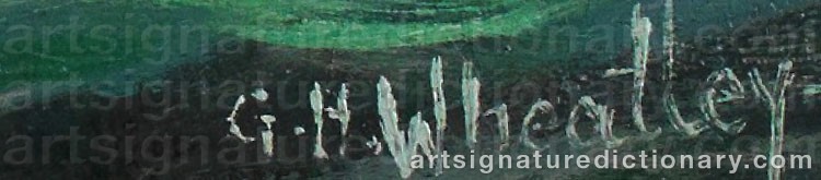 Authentic signature by George H. WHEATLEY on  artwork