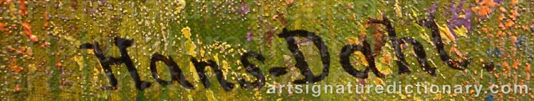 Signature by Hans DAHL