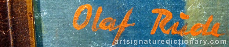 Forged signature of Olaf RUDE