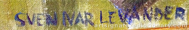 Authentic signature by Sven Ivar LEVANDER on Painting/Watercolour artwork