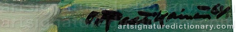 Authentic signature by Orvo RAATIKAINEN on artwork