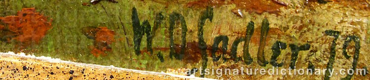 Authentic signature by Walter Dendy SADLER on  artwork