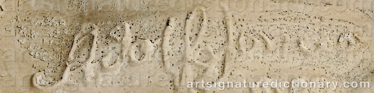 Authentic signature by Adolf JONSSON on  artwork