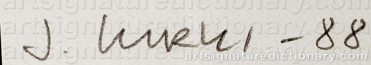 Authentic signature by Jarmo KURKI on  artwork