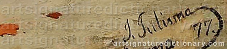 Authentic signature by José Juliana ALBERT on  artwork