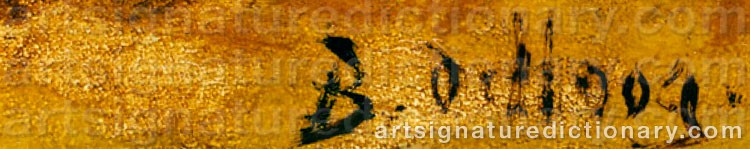 Authentic signature by Bernard De HOOG on artwork