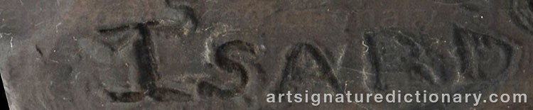 Authentic signature by Laurence ISARD on Sculpture artwork