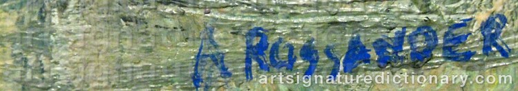 Signature by Armand ROSSANDER