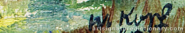 Authentic signature by Maxim KOPF on  artwork