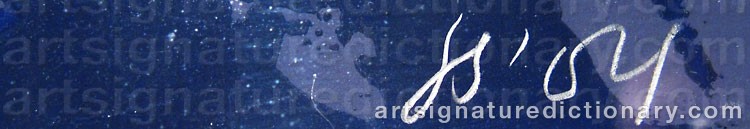 Authentic signature by Sigrid SANDSTRÖM on artwork