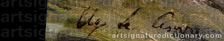 Authentic signature by Ugo De CESARE on  artwork