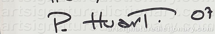 Authentic signature by Philippe HUART on Drawing/Graphic/Print artwork