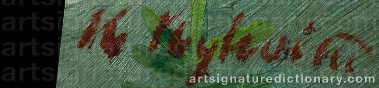 Authentic signature by Kai NYQVIST on  artwork