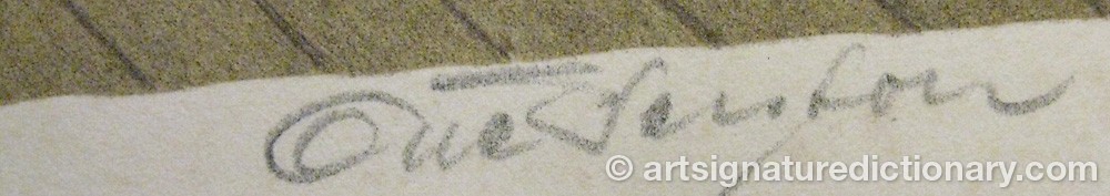 Authentic signature by Ove PERSSON on artwork