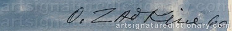 Signature by Ossip ZADKINE