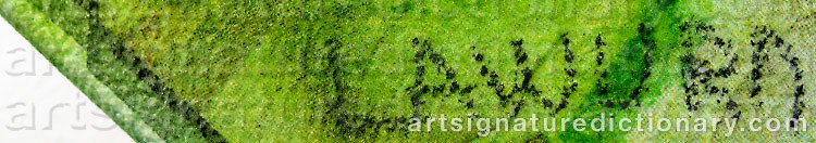 Authentic signature by Gunn Britt LAWURN on  artwork