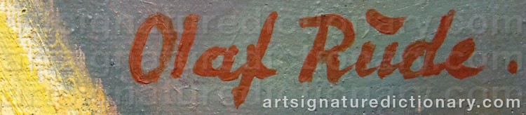 Forged signature of Olaf RUDE