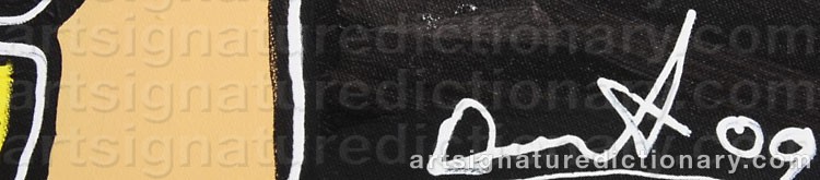 Authentic signature by Gonzalo DUPORT on  artwork