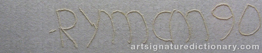 Signature by Robert RYMAN
