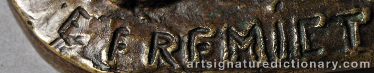 Authentic signature by Emmanuel FRÉMIET on artwork