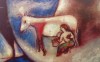 Close-up details showing Marc CHAGALL signature forgery characteristics