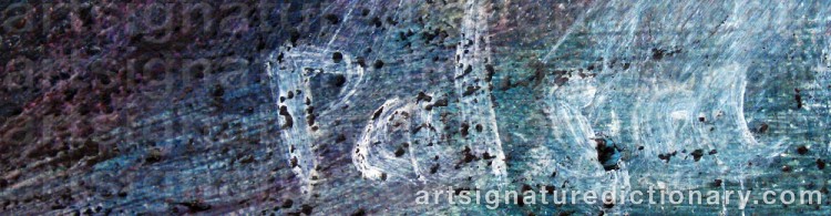 Authentic signature by Kalervo PALSA on artwork