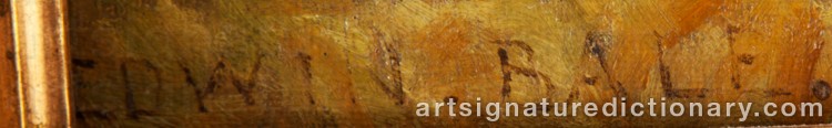 Authentic signature by Edwin BALE on Painting/Watercolour artwork