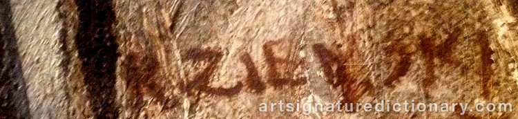 Authentic signature by Rajmund ZIEMSKI on Painting/Watercolour artwork