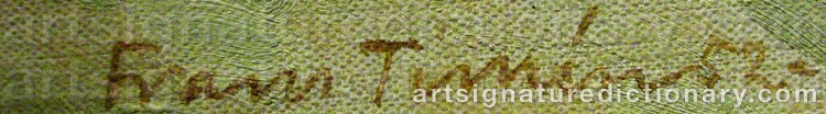 Signature by Frans TIMÉN