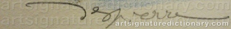 Authentic signature by Jacques DESPIERRE on  artwork