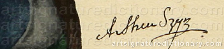 Authentic signature by Arthur SZYK on artwork