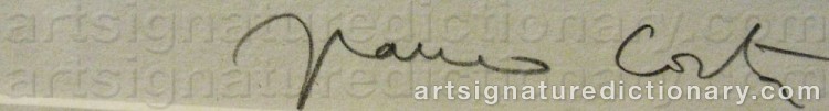 Authentic signature by Franco COSTA on  artwork