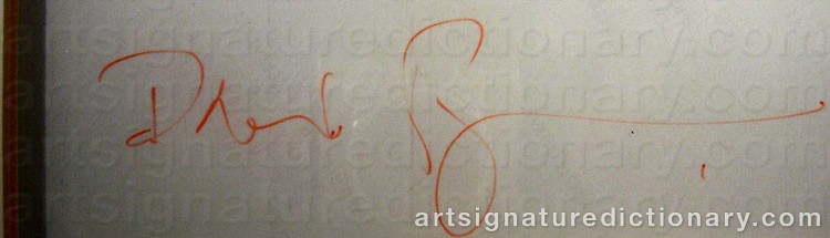 Authentic signature by David BYRNE on  artwork