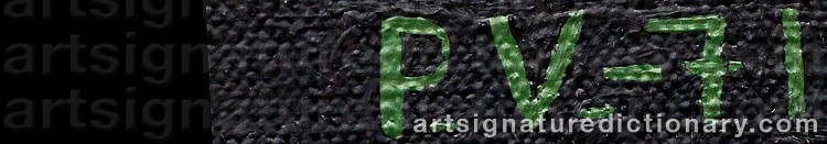 Authentic signature by Pauli VUORISALO on artwork