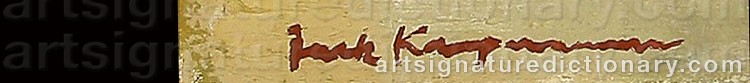 Authentic signature by Jack KAMPMANN on  artwork