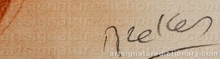 Authentic signature by Arno BREKER on artwork