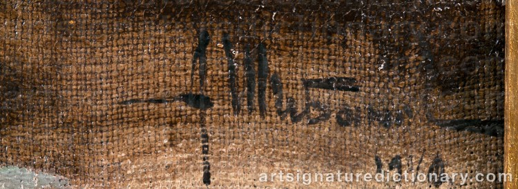 Authentic signature by Alexandr SHIBANOV on Painting/Watercolour artwork