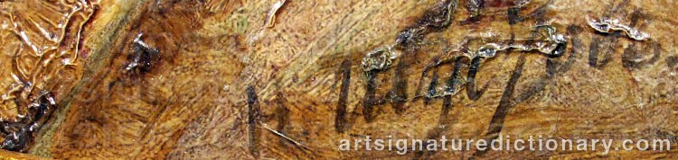 Authentic signature by Nikolai Semionovich SHUSTOV on  artwork