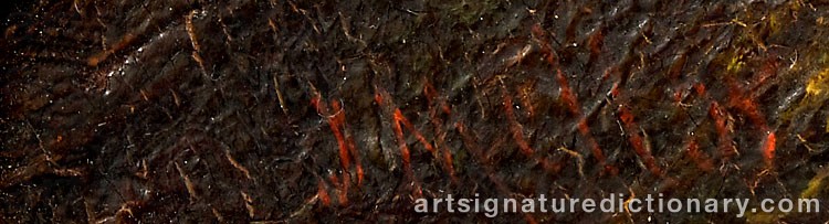 Authentic signature by Joseph MELLOR on  artwork