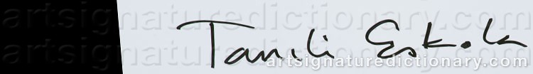 Authentic signature by Taneli ESKOLA on artwork