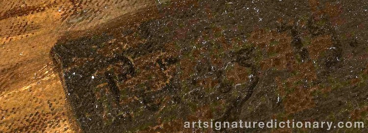 Authentic signature by Wilhelm Otto PETERS on Painting/Watercolour artwork