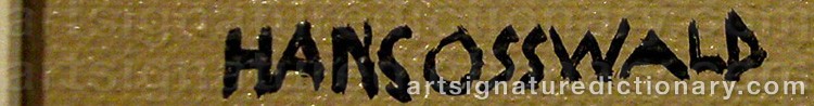 Signature by Hans OSSWALD