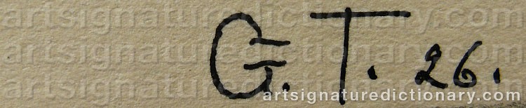 Authentic signature by Gösta TÖRNEQVIST on artwork