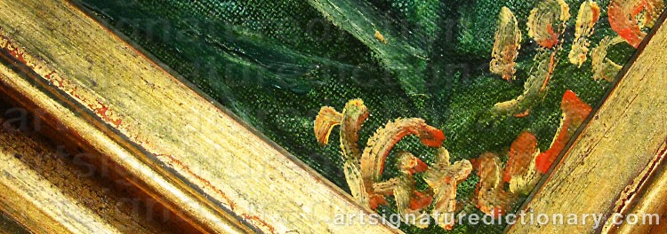 Authentic signature by Lucie LAGERBIELKE on artwork