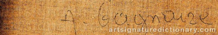 Authentic signature by Aline GAGNAIRE on artwork