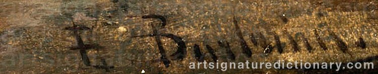 Authentic signature by Emil BARBARINI on Painting/Watercolour artwork